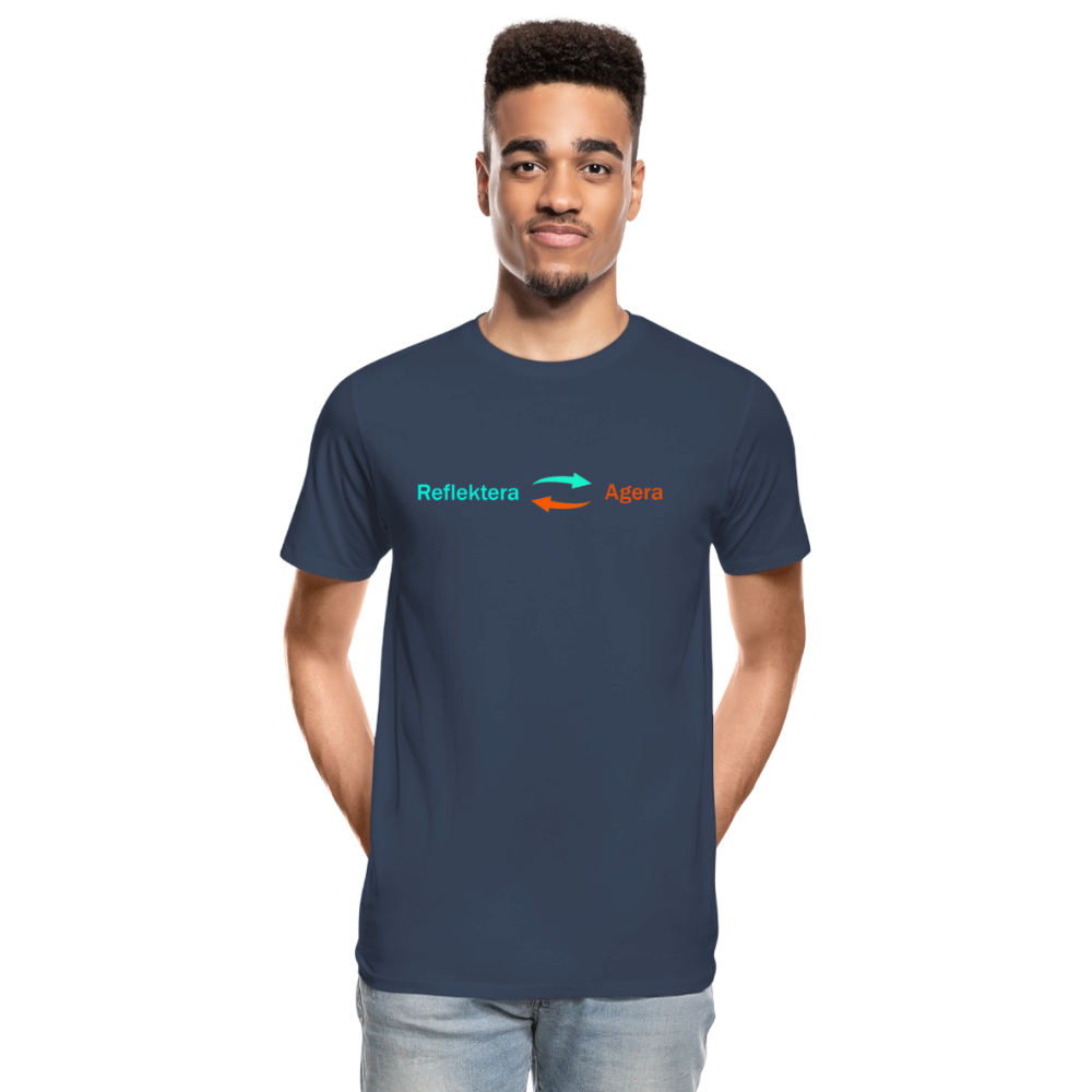 Reflektera och Agera (T-shirt, herr) - navy