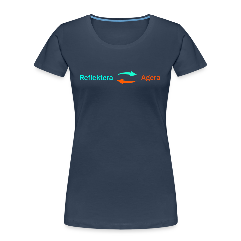 Reflektera och Agera (T-shirt, dam) - navy