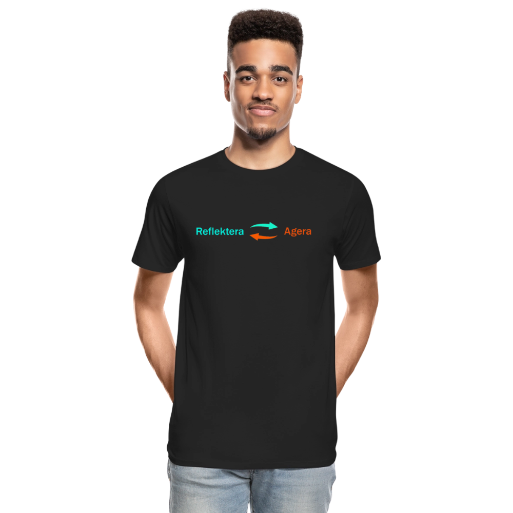 Reflektera och Agera (T-shirt, herr) - black