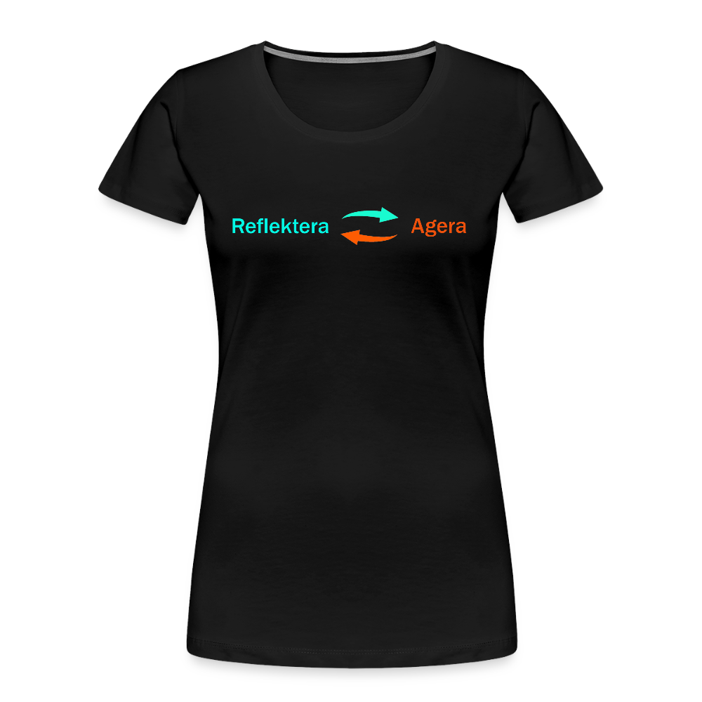 Reflektera och Agera (T-shirt, dam) - black