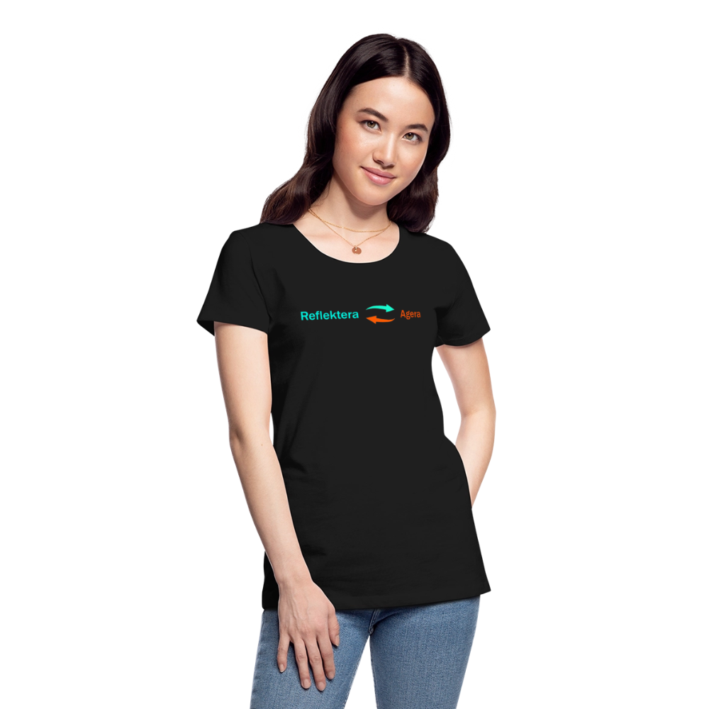 Reflektera och Agera (T-shirt, dam) - black