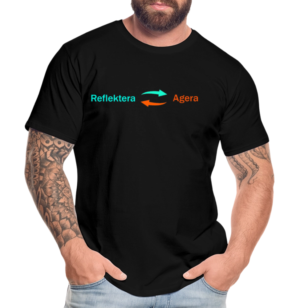 Reflektera och Agera (T-shirt, herr) - black