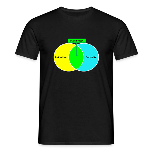 Lekfullhet, Seriositet, Flexibilitet (T-shirt, herr) - black