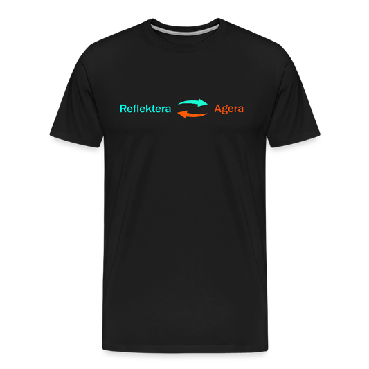 Reflektera och Agera (T-shirt, herr) - black