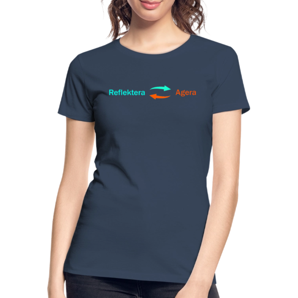 Reflektera och Agera (T-shirt, dam) - navy