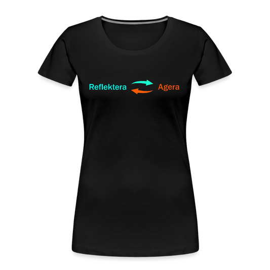 Reflektera och Agera (T-shirt, dam) - black