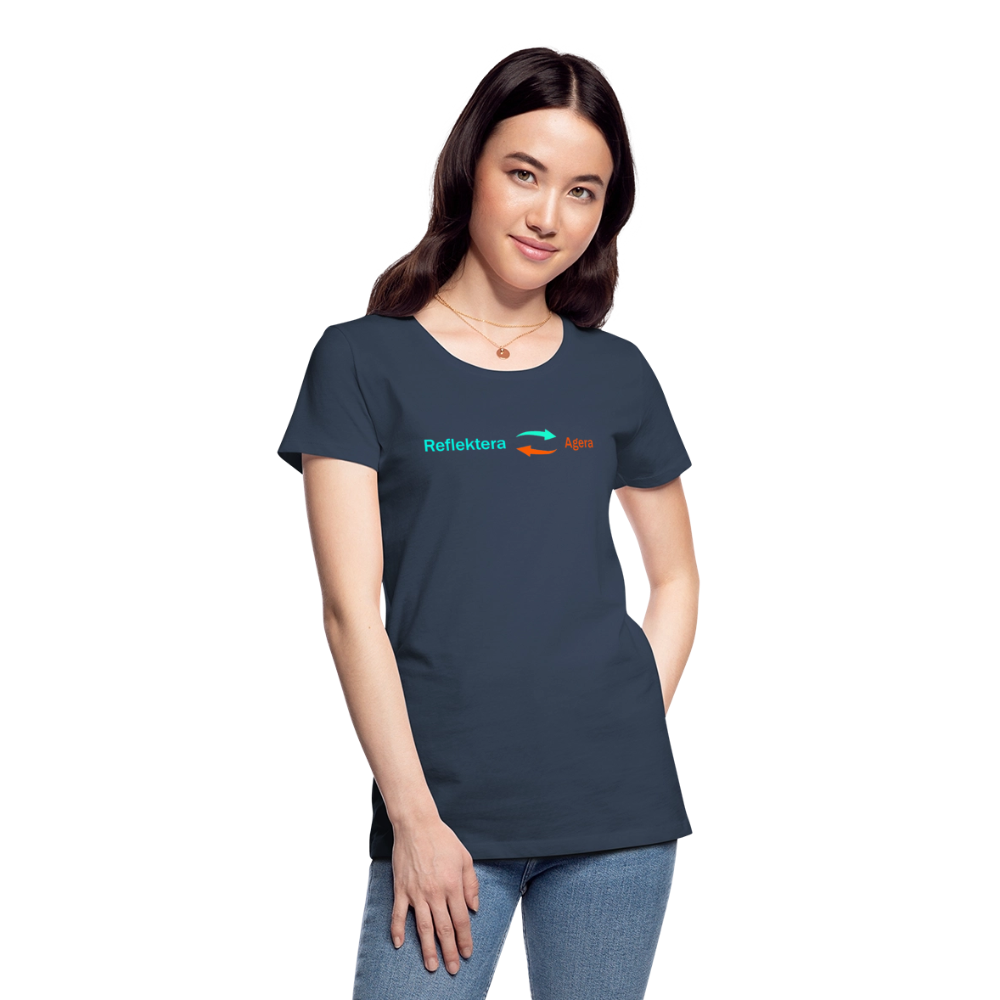 Reflektera och Agera (T-shirt, dam) - navy